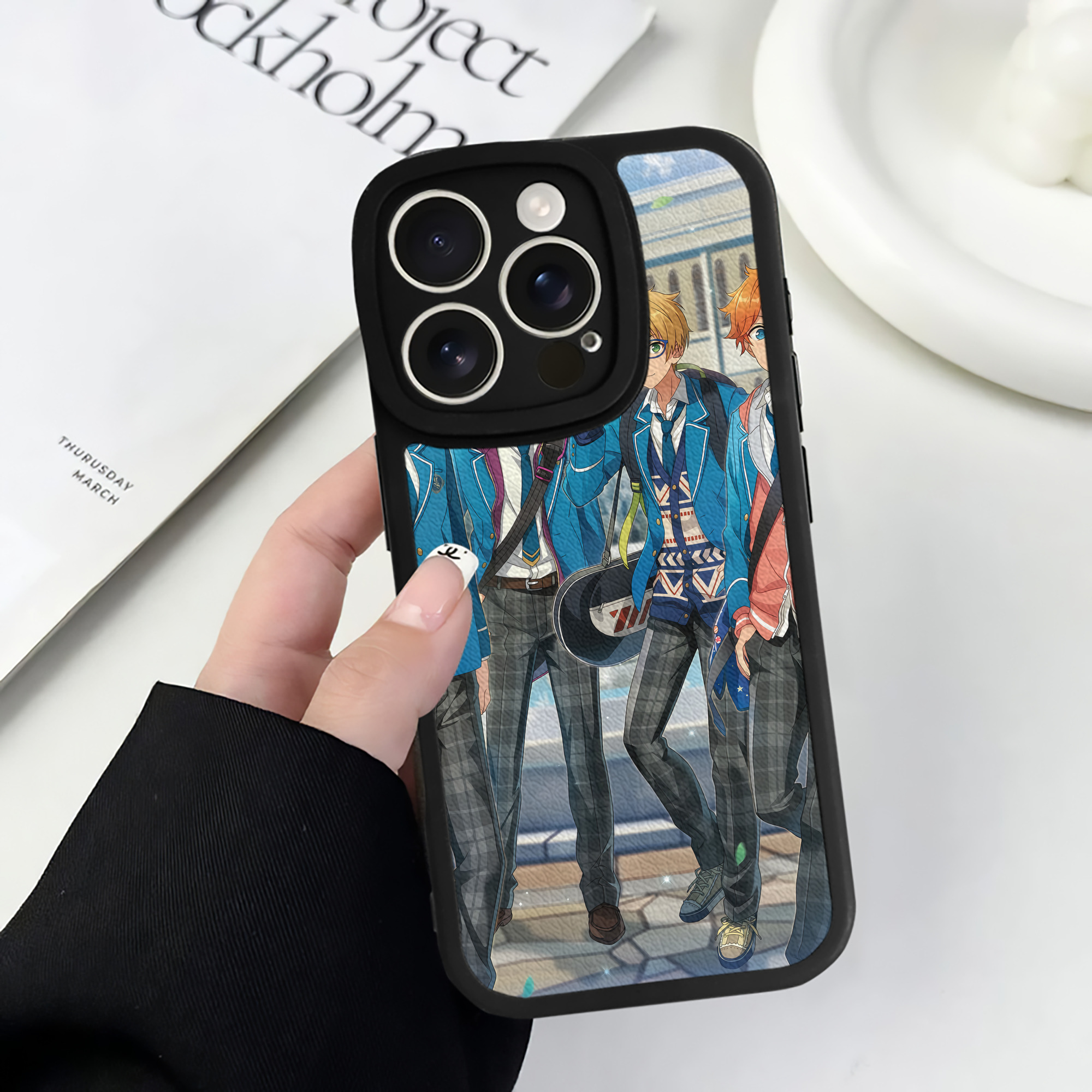 （画像用） あんさんぶるスターズ! Ensemble Stars 【iPhone 16シリーズ対応】シリコンスマホケース（レザー調） 材質：シリコン